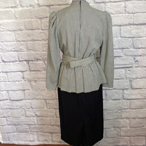 Vintage Sabino 90’s houndstooth midi dress - Picture 2 of 5